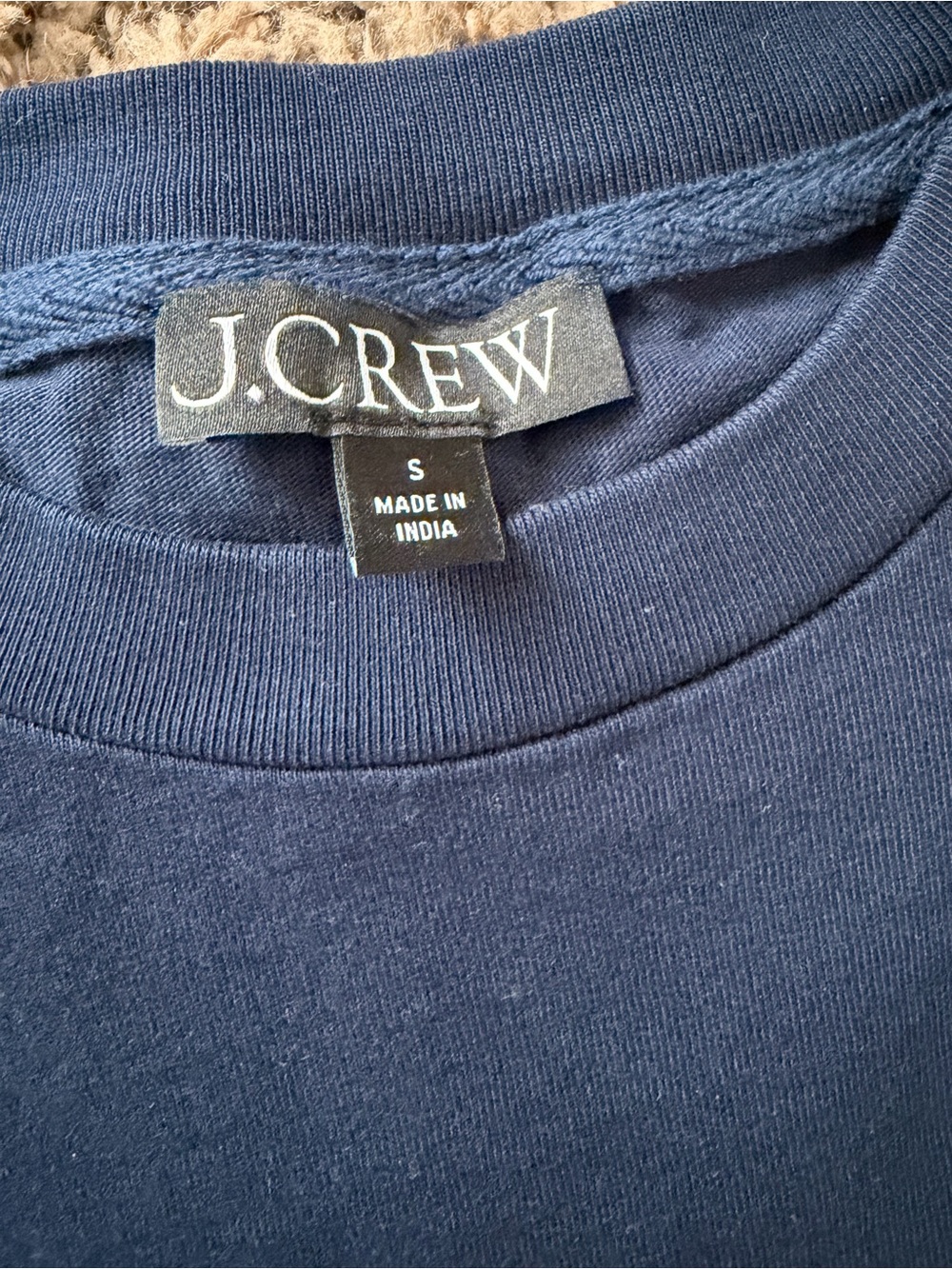 • J. Crew • Premium-weight relaxed scalloped T-shirt - Picture 5 of 6